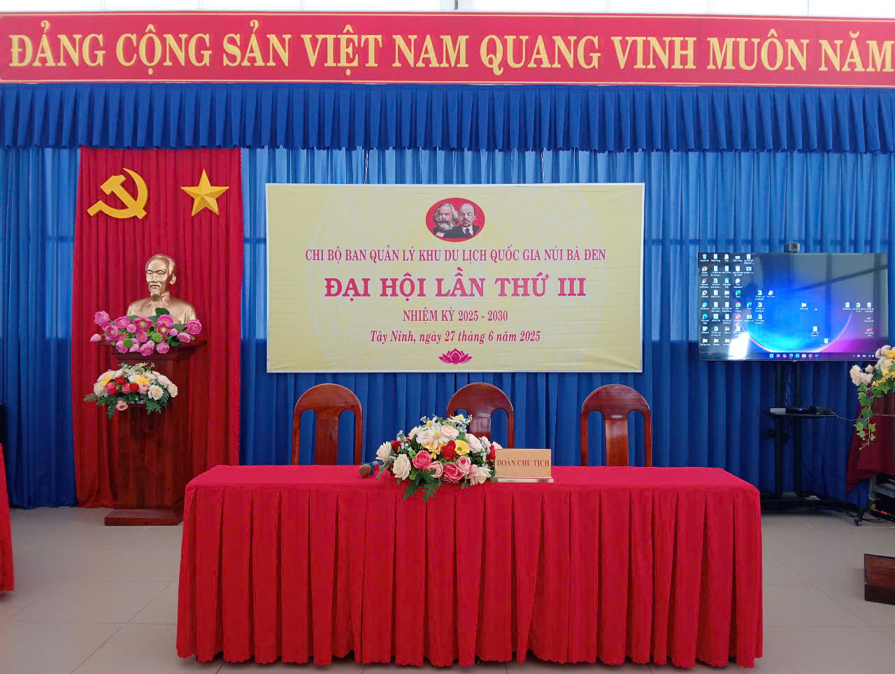 ĐẠI HỘI CHI BỘ BQL KHU DU LỊCH QUỐC GIA NÚI BÀ ĐEN NHIỆM KỲ 2025-2030